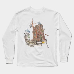 Library Boat Long Sleeve T-Shirt